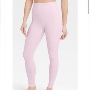 NEW All in Motion Women's Ultra High-Rise Rib Leggings - Light Pink, Size XS